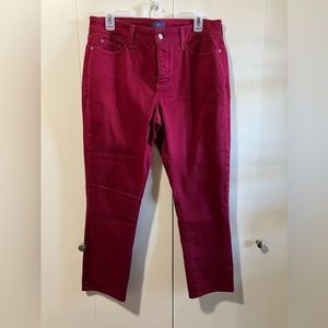 Size 10 deep red pants.